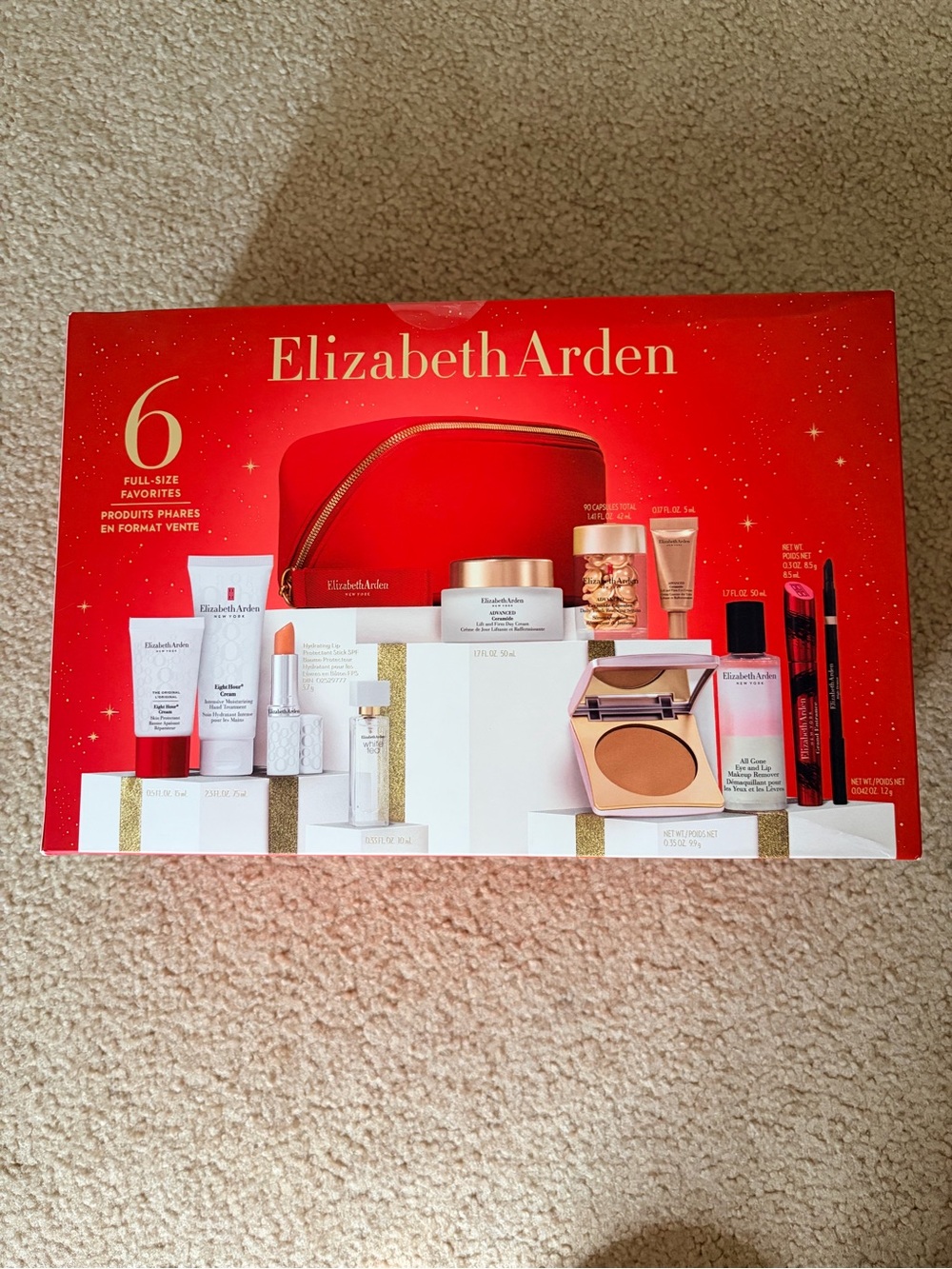 Elizabeth Arden Red Gift Set with Cosmetic Bag and Makeup